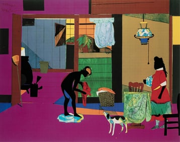 Romare Bearden, 1911-1988, Mecklenburg Morning: Sunrise for China Lamp