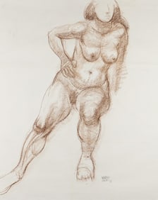 Charles White, 1918-1979, untitled nude