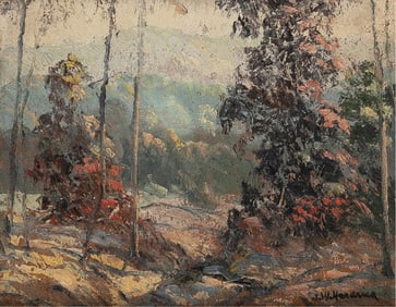 John Wesley Hardrick, 1891-1968, untitled, Autumn Landscape
