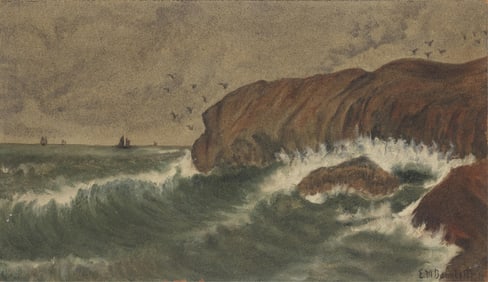 Edward Mitchell Bannister, 1828-1901, untitled, Scene near Newport, R.I.