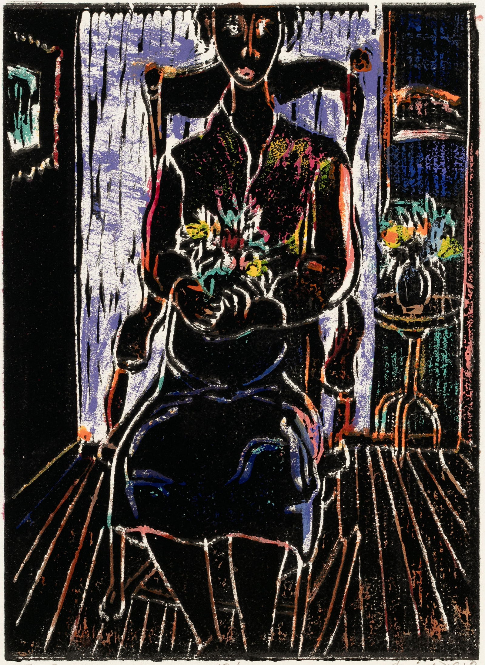 David C. Driskell, 1931-2020, The Rocker: David C. Driskell1931-2020The Rocker2012serigraph11-1/2 x 8-1/2 inches (image)20-3/4 x 15 inches (sheet)signed, dated, titled and numbered 13/30Raven Editions blind stamp