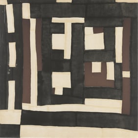 Mary Lee Bendolph, b. 1935, Black and Brown