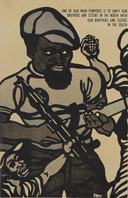 Emory Douglas, b. 1943, lot of 3 items related to Black Panthers