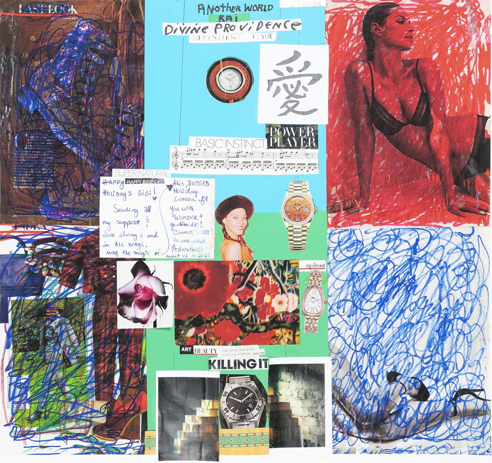 Gerald Jackson, b. 1936, Untitled: Gerald Jacksonb. 1936Untitled2022mixed media collage on paper39 x 42 inches (image)41-3/4 x 44 inches (sheet)unsignedProvenance: Gilbert Giles, from the collection of the artist