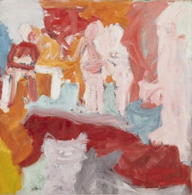 Marzette Watts, 1938-1998, untitled, abstracted figures