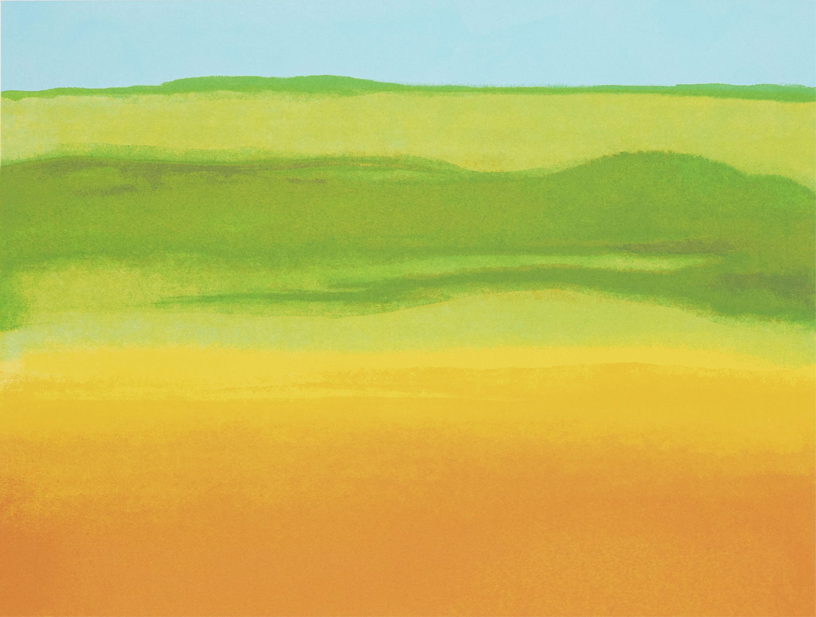 Richard Mayhew, 1924-2024, A Landscape for Bob: Richard Mayhew1924-2024A Landscape for Bob2013serigraph on Arches 300watercolor cold press paper18 x 24 inches (image)22 x 30 inches (sheet)signed, dated and titled,with W/P 1<