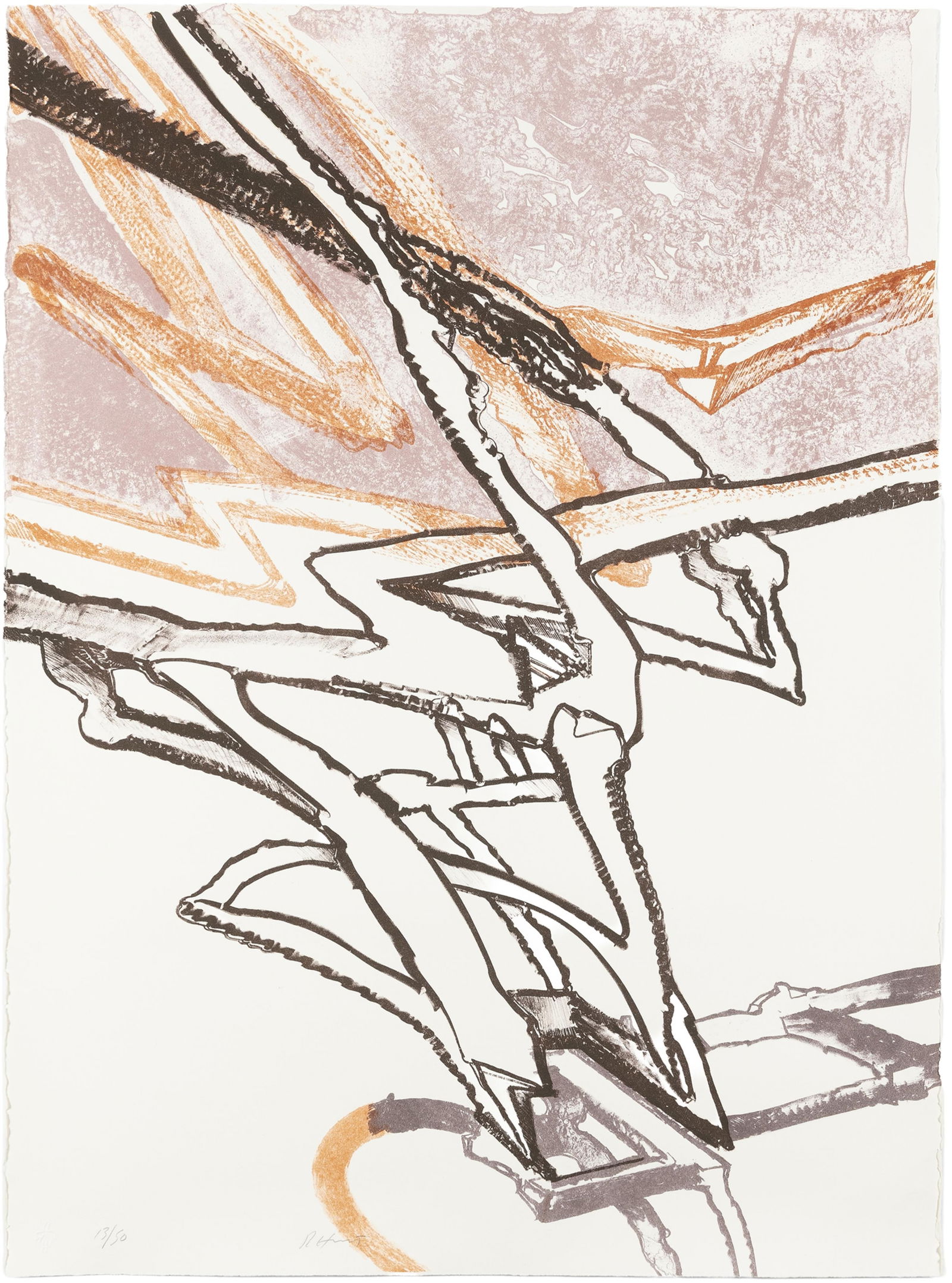 Richard Hunt, 1951-1992, Untitled: Richard Hunt1951-1992Untitled1980color lithograph30 x 22 inchessigned, numbered , 13/50Illustrated: Richard Hunt , Gregory R. Miller & Co, p. 244