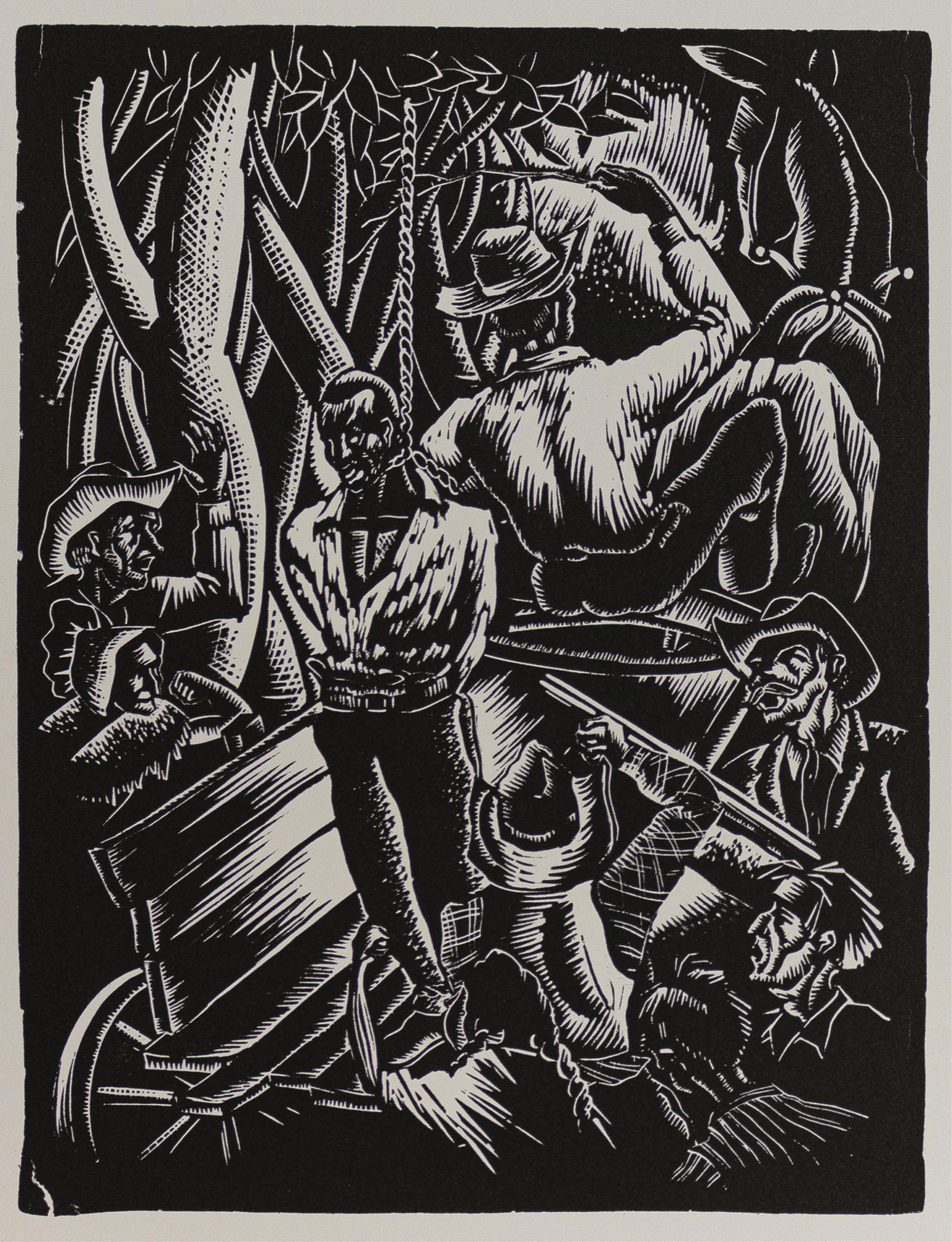 Hale Woodruff, 1900-1980, Giddap: Hale Woodruff1900-1980Giddapc. 1931-1946linocut12 x 9 inches (image)19 x 15 inches (sheet)marked HC in pencil lower left (artist proof)Edition 141/300Printed by Robert Blackburn's Pr
