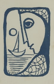 Charles Sebree, 1914-1985, untitled, Figure and Boat