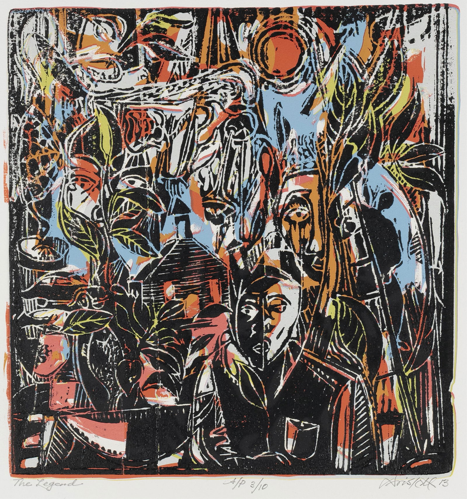 David C. Driskell, 1931-2020, The Legend: David C. Driskell1931-2020The Legend2013serigraph and relief print12 x 11 inchesA/P 3/10 aside from and edition of 30