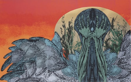 Rip Wood, 1933-2001, Sun, Moon, Grass