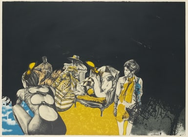 Masuo Ikeda, Japanese 1934-1997, Scene on the Beach