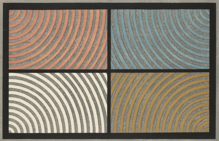 Sol LeWitt, American 1928-2007, Arcs from Four Corners