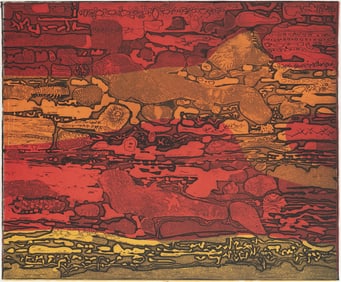 Gabor F. Peterdi, American 1915-2001, Red Desert