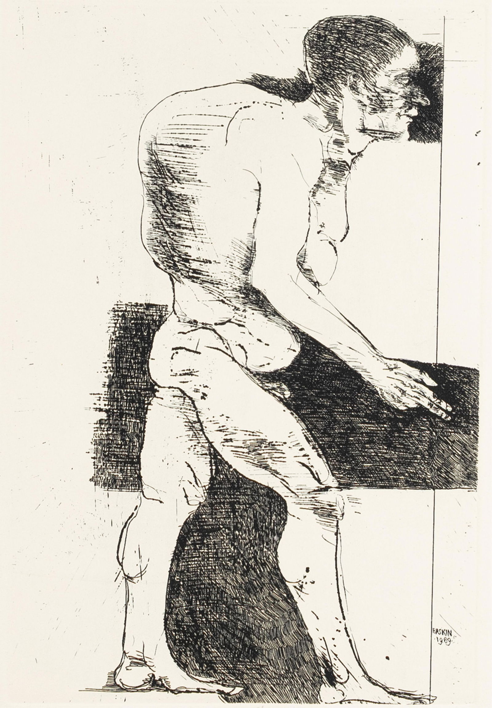 Leonard Baskin, American 1922-2000, Humpback (1 of 2)