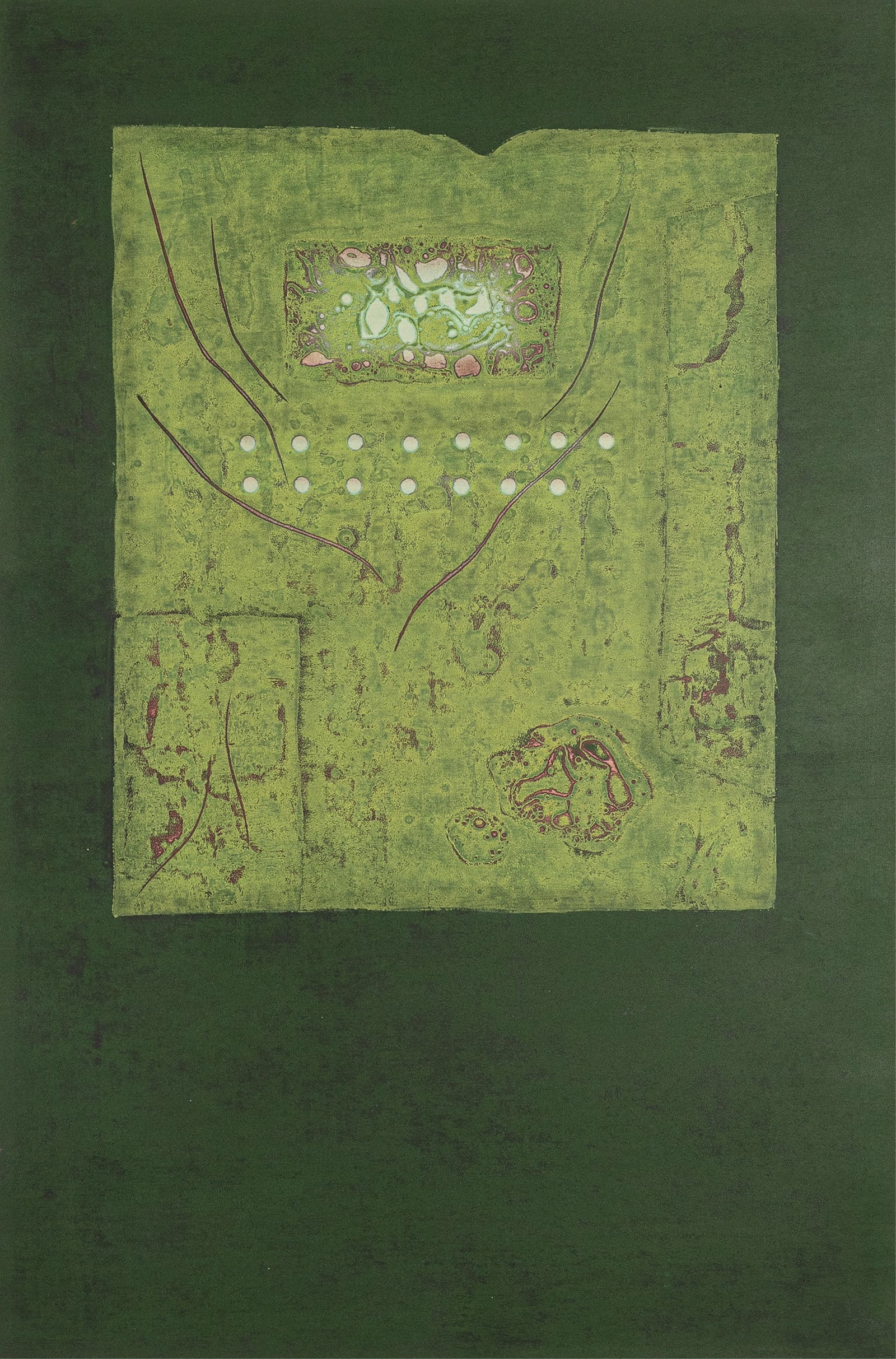 Hiroyuki Tajima, Japanese 1911-1984, Green Castle-Gate (1 of 2)