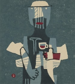 Umetaro Azechi, Japanese 1902-1999, Resting Man