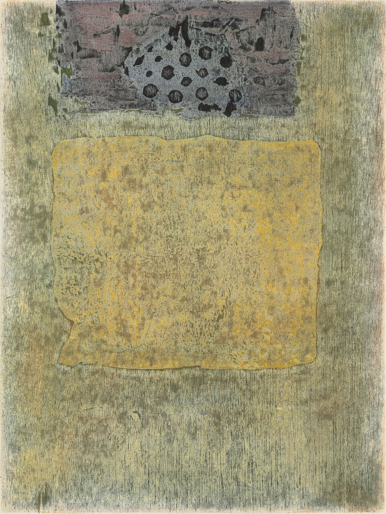 Hiroyuki Tajima, Japanese 1911-1984, untitled: Hiroyuki TajimaJapanese, 1911-1984untitled1961color woodblock print19-1/2 x 15 inches (image)25 x 19-3/4 inches (sheet)signed, dated, and numbered, 12/20Provenance: James T. Parker A