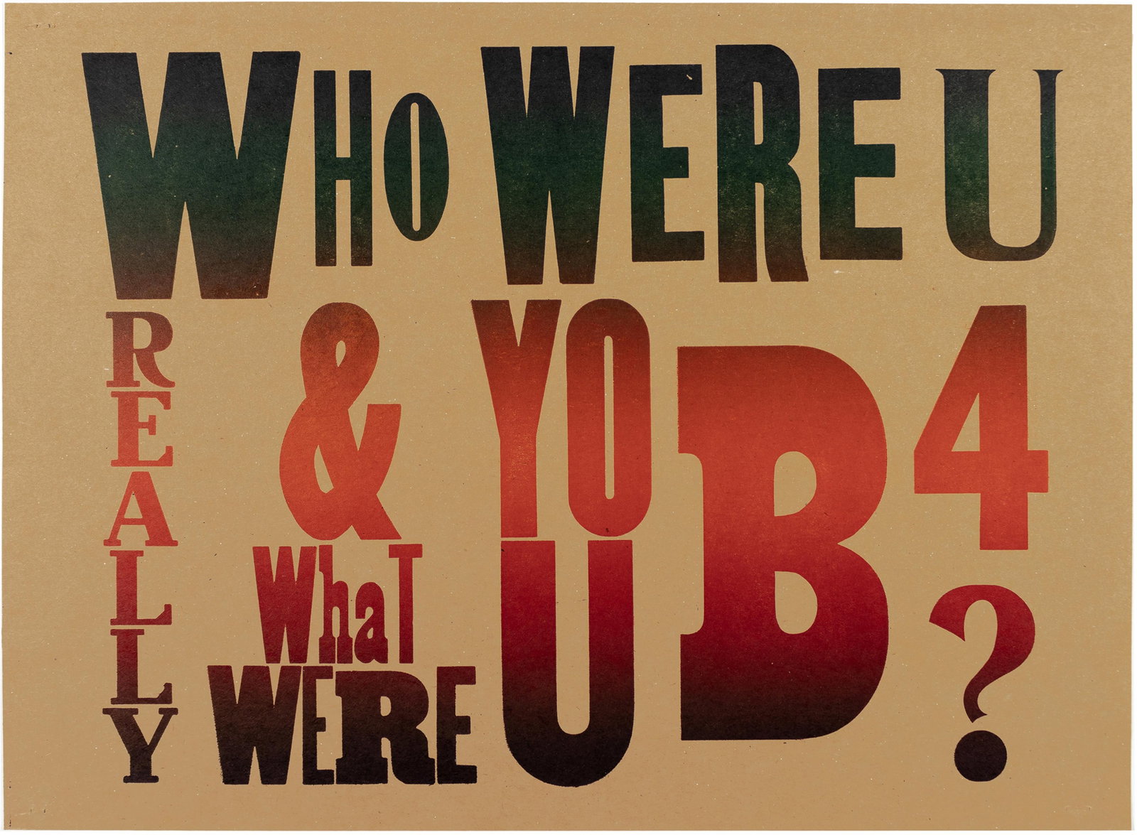 Carl Pope, b. 1961, THE BAD AIR SMELLED OF ROSES, lot of four works: Carl Popeb. 1961THE BAD AIR SMELLED OF ROSES, lot of four works2007Letterpress on heavy cardstock (4 works)19 x 14 inches (each)Signed in pen by the artistLiterature: The Bad Air Smelle