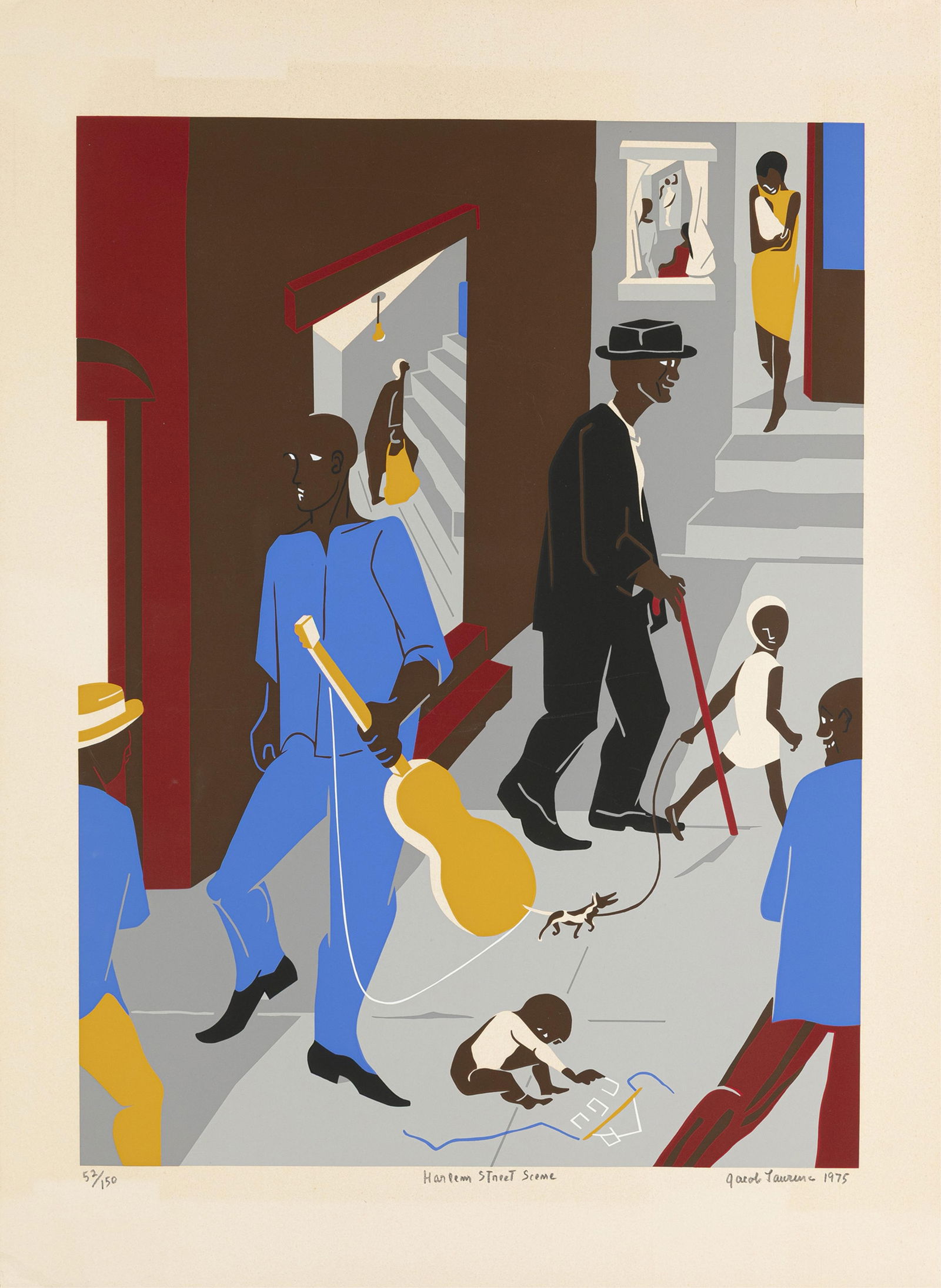 Jacob Lawrence, 1917-2000, People In Other Rooms (Harlem Street Scene) - 2