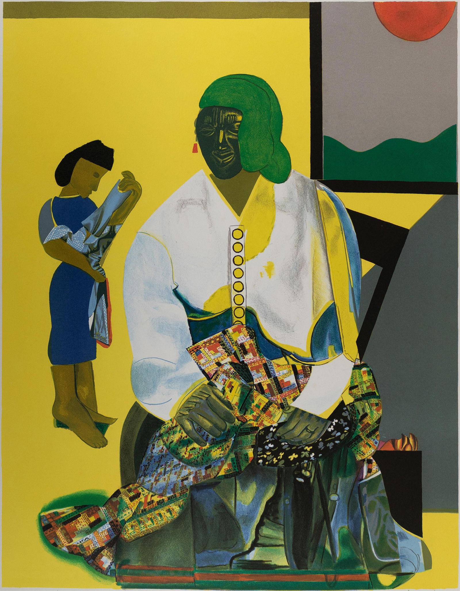Romare Bearden, 1911-1988, Mecklenburg Autumn: Romare Bearden 1911-1988 Mecklenburg Autumn 1979 (posthumous printing) color lithograph on wove paper 23-1/8 x 18 inches (image), full margins stamped signature 