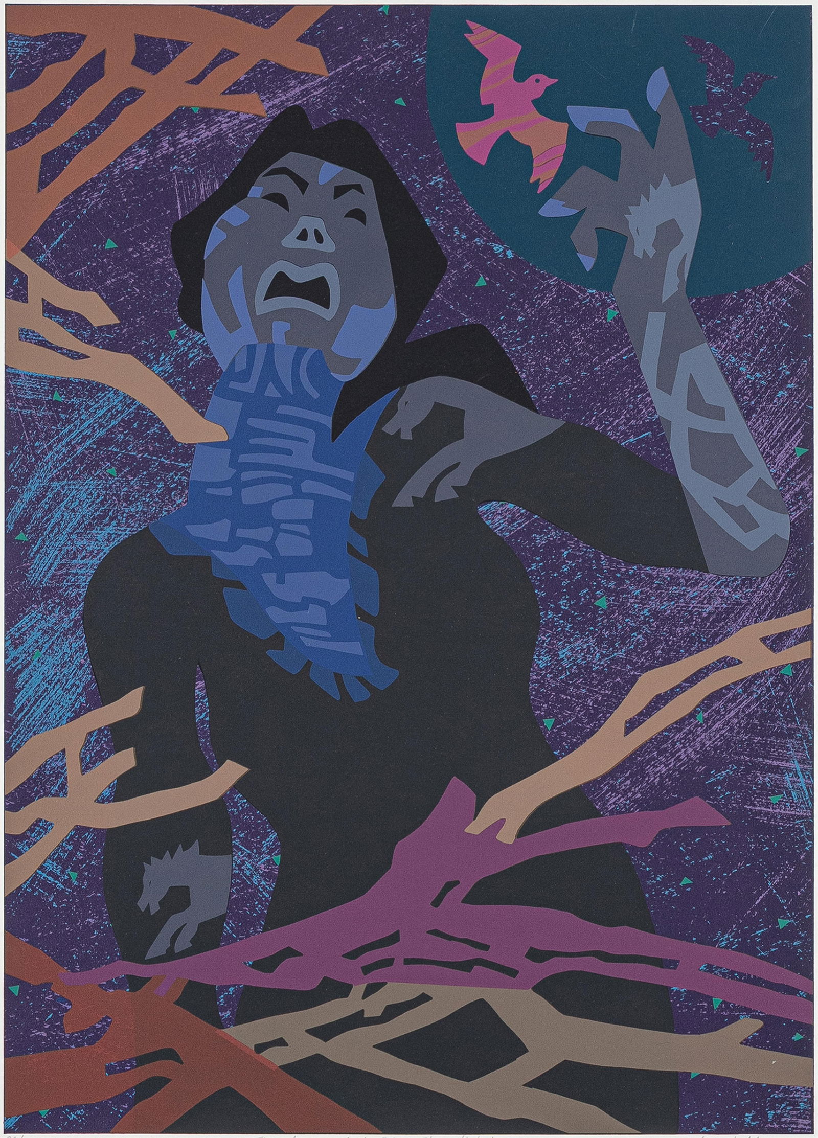 Robin Holder, b. 1952, They Damaged Us More Than Katrina: Robin Holder b. 1952 They Damaged Us More Than Katrina 2006 serigraph 30 x 22 inches signed, titled, dated and numbered 28/70 