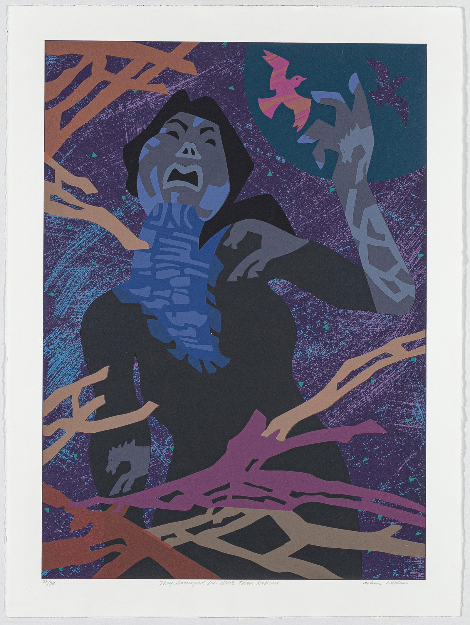 Robin Holder, b. 1952, They Damaged Us More Than Katrina - 2