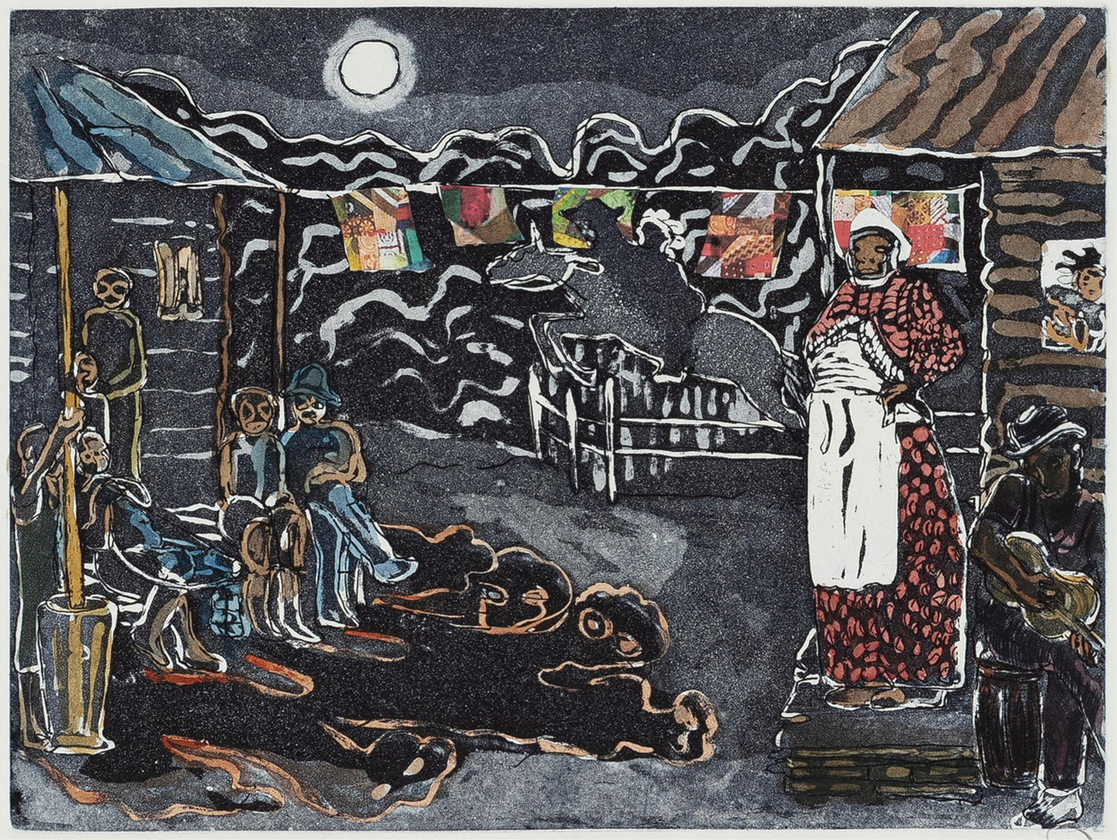 Curlee Raven Holton, b. 1951, Feel'n the Night (1 of 2)