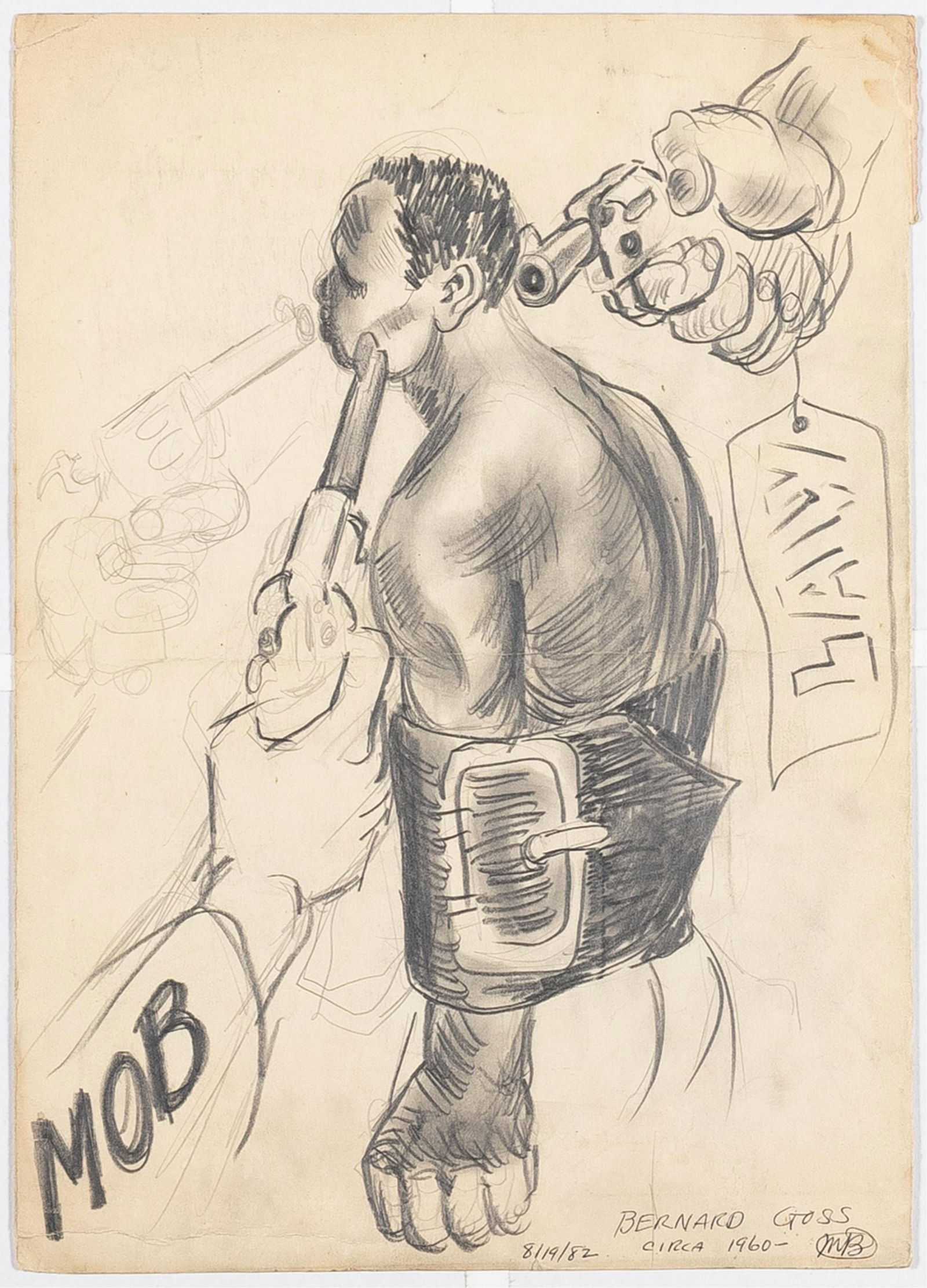 Bernard Goss, 1913-1966, untitled, Mob/Law - 2