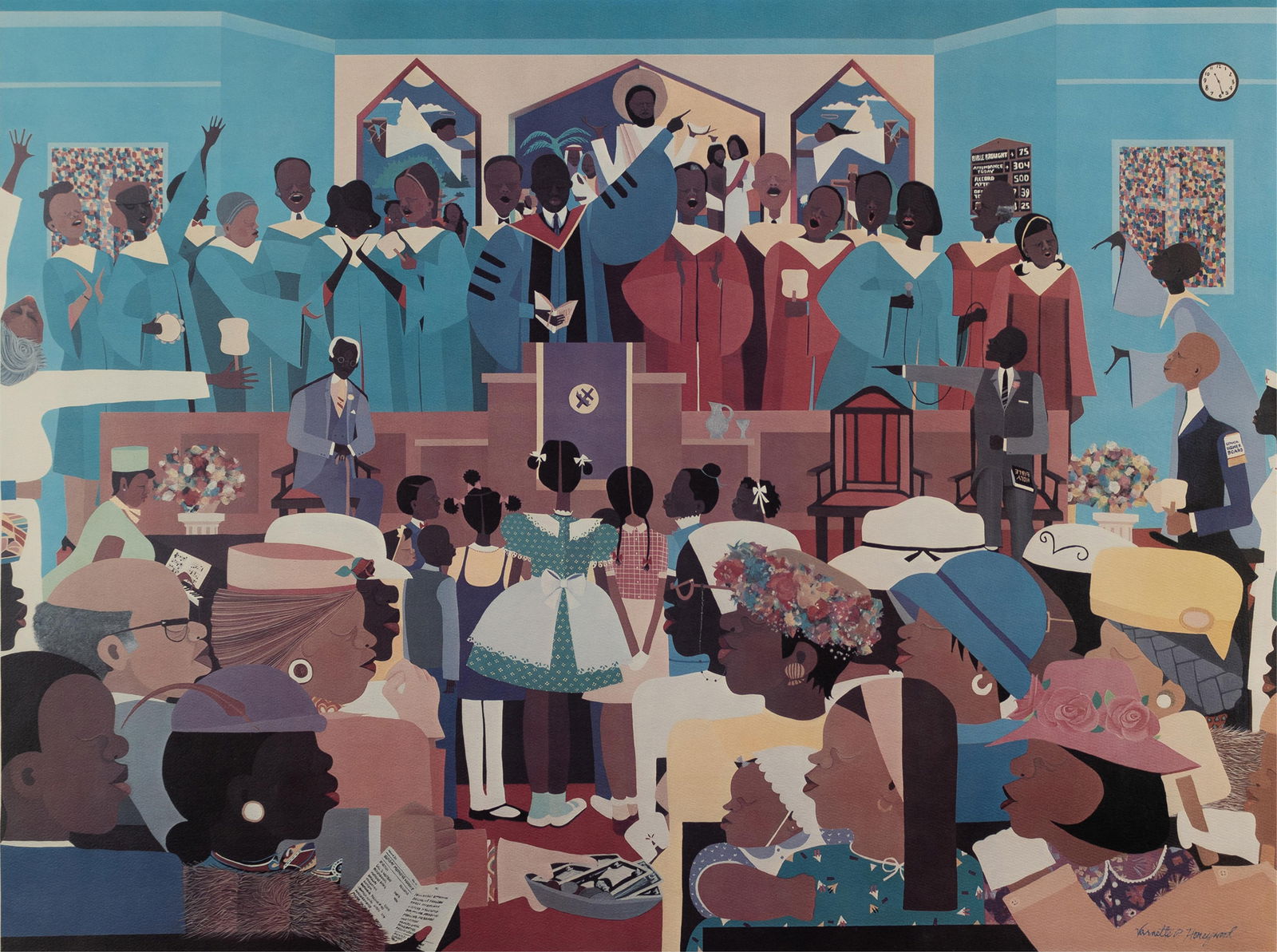 Varnette Honeywood, 1950-2010, Jesus Loves Me: Varnette Honeywood1950-2010Jesus Loves Me1983color lithograph17-1/2 x 23 inches (image)signed, titled and dated in pencil