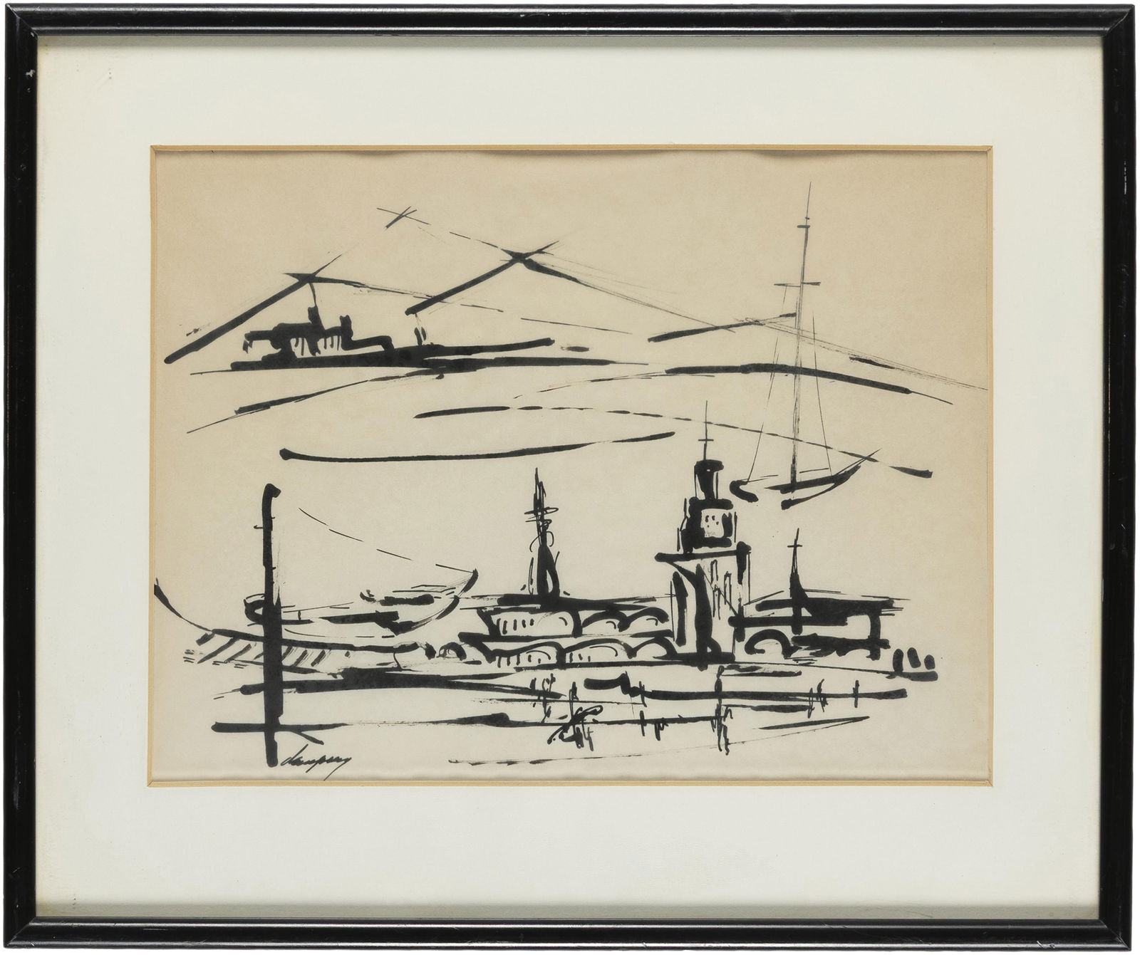 Richard Dempsey, 1909-1987, untitled, Harbor Scene - 2