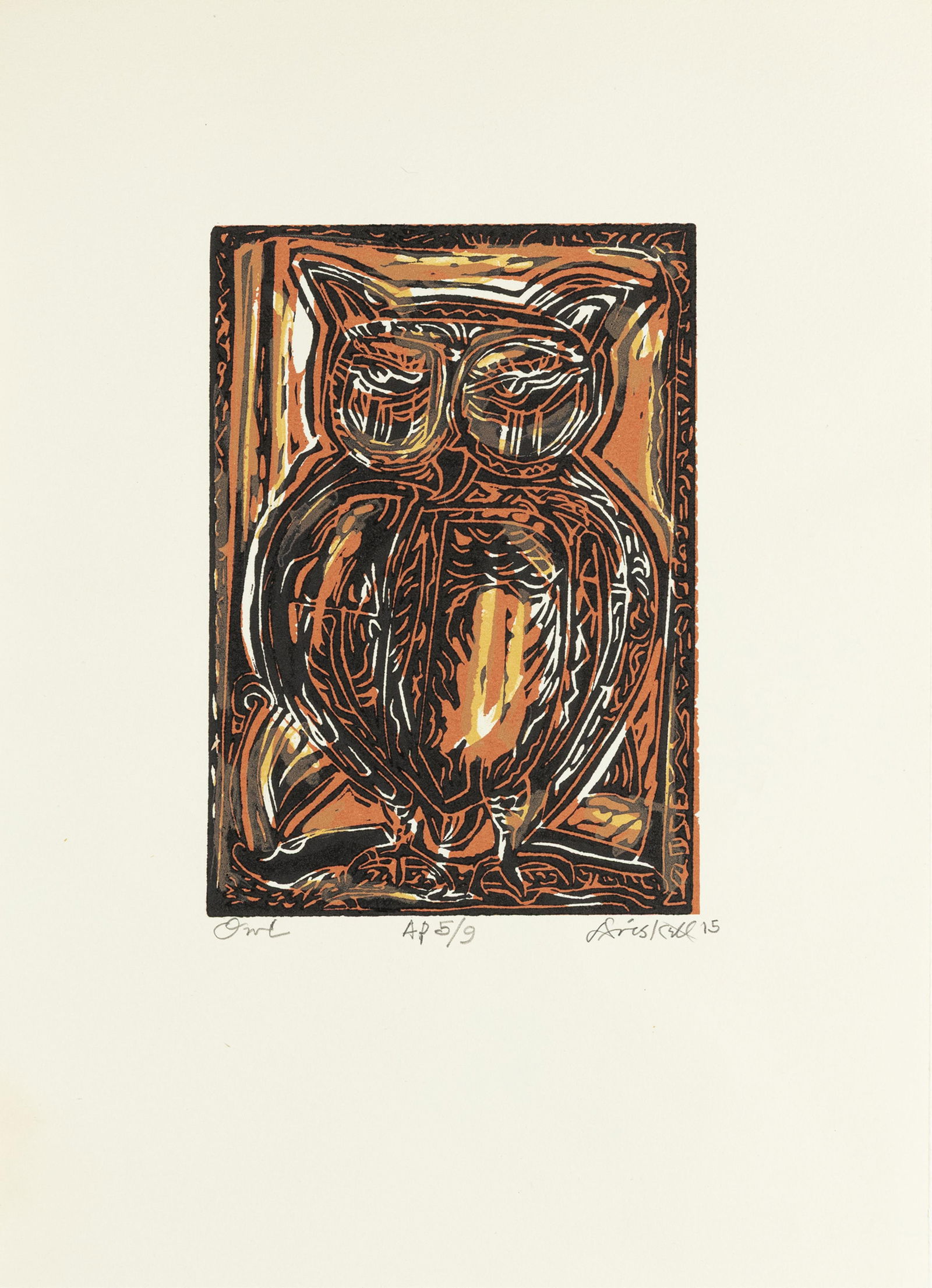David Driskell, 1931-2020, Owl - 2