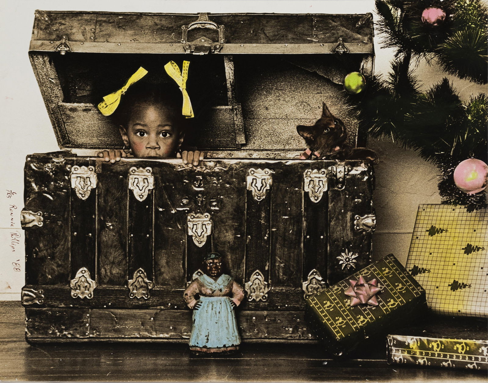 Ronnie Phillips, b. 1989, Untitled, Treasure Chest: Ronnie Phillips b. 1989 Untitled, Treasure Chest 1988 color enhanced photograph 11 x 14 inches signed, dated, and numbered 6/125 Provenance: private collection, Los Angeles Phillips has worked for