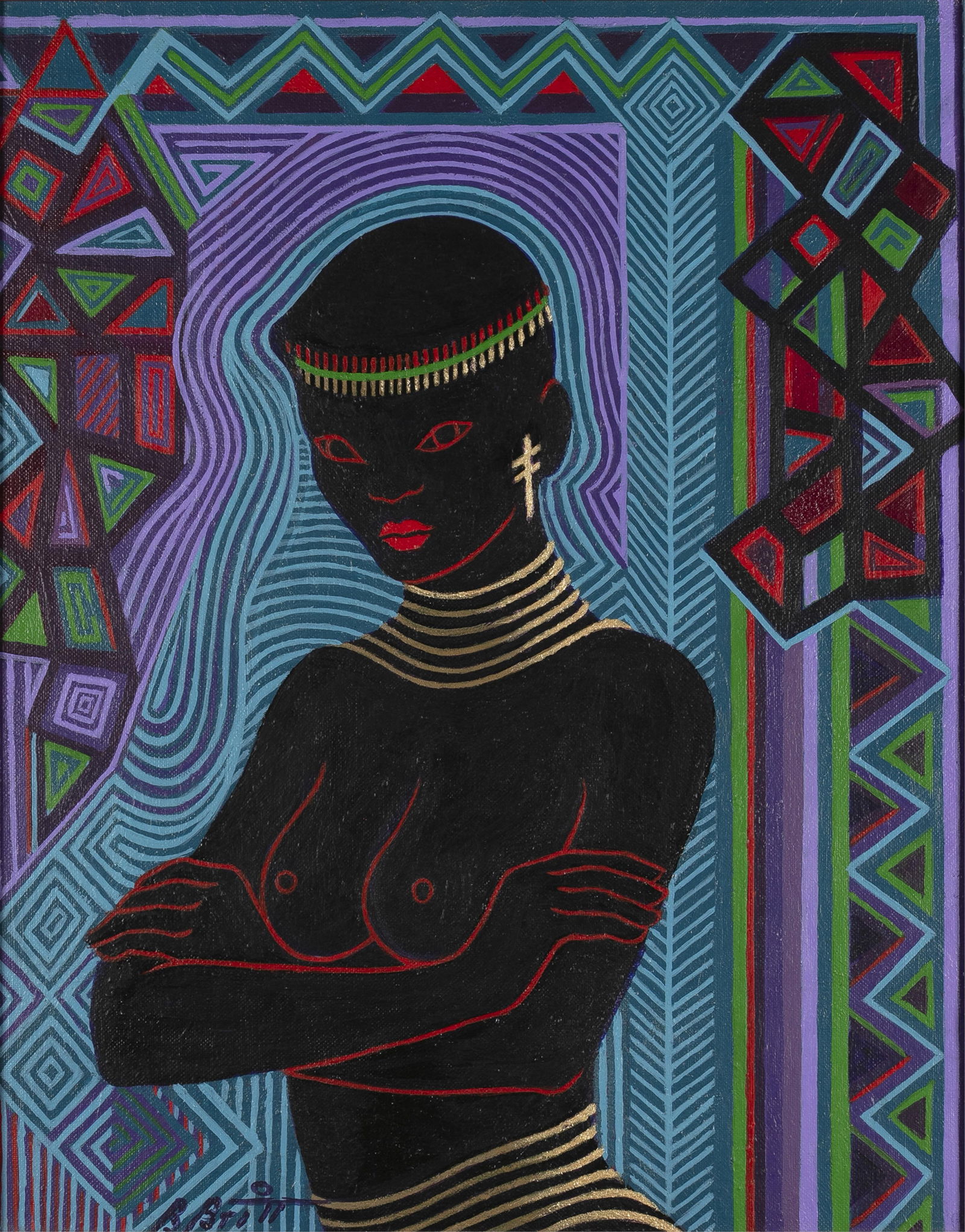 Benjamin Britt, 1923-1996, Elle: Benjamin Britt1923-1996Ellec. 1970oil on canvasboard20 x 16 inchessigned; titled verso