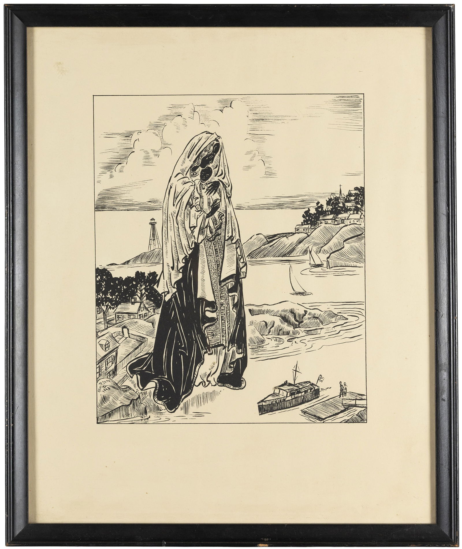 Allan Rohan Crite, 1910-2007, Madonna and Child - 2