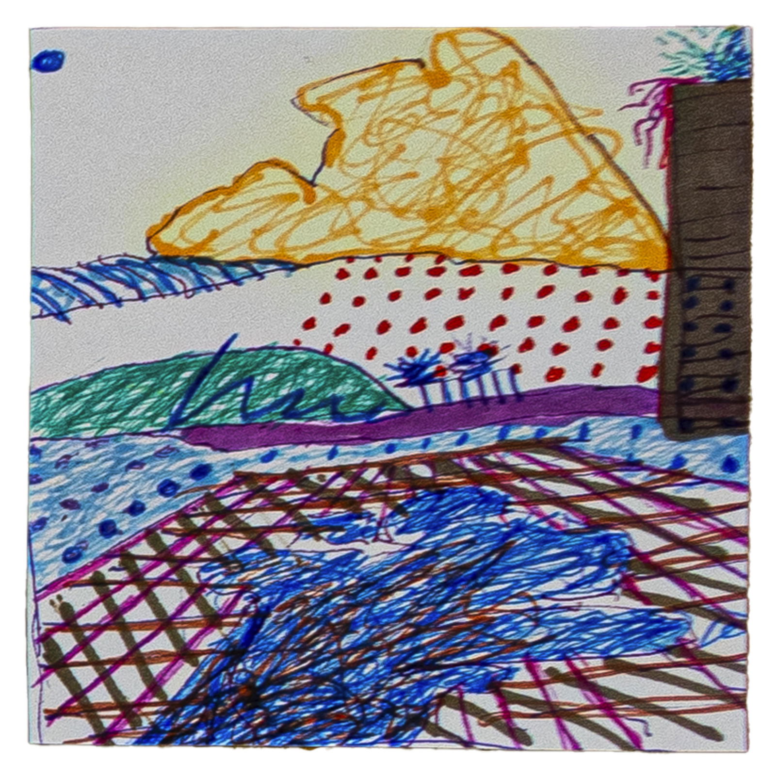 Phillip Jewel Hampton, 1922-2016, Raptiles, lot of three mixed media works - 2