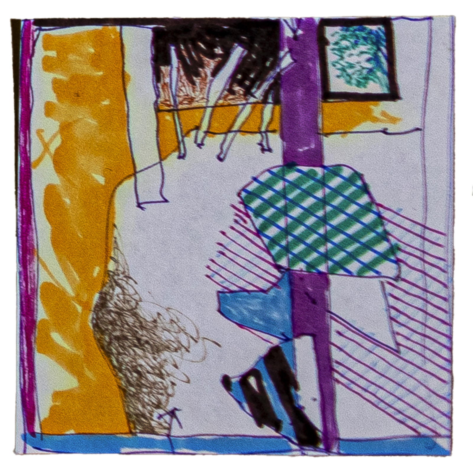 Phillip Jewell Hampton, 1922-2016, Raptiles, lot of three mixed media works - 2