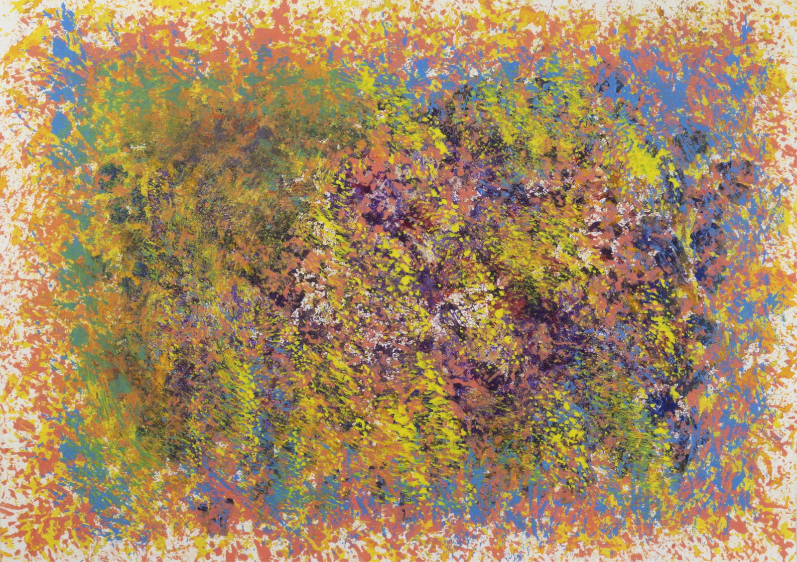 Evangeline J. Montgomery, 1930-2025, Yellow Echoes: Evangeline J. Montgomery 1930-2025 Yellow Echoes 2010 acrylic on paper 13 x 18 inches signed, dated, and titled on verso 