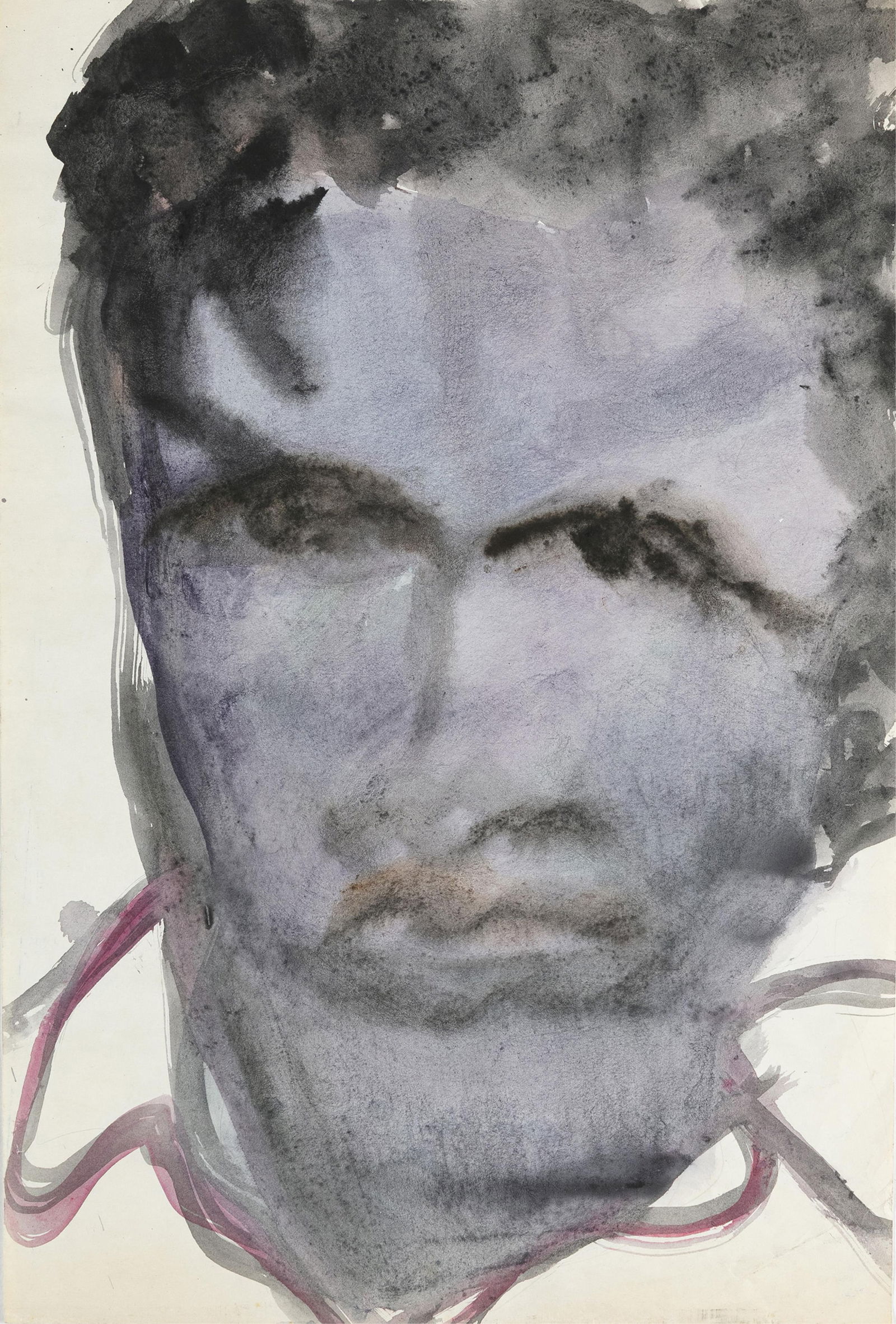 Suzanne F Jackson, b. 1944, lot of two works, Portrait of a Man (1 of 2)