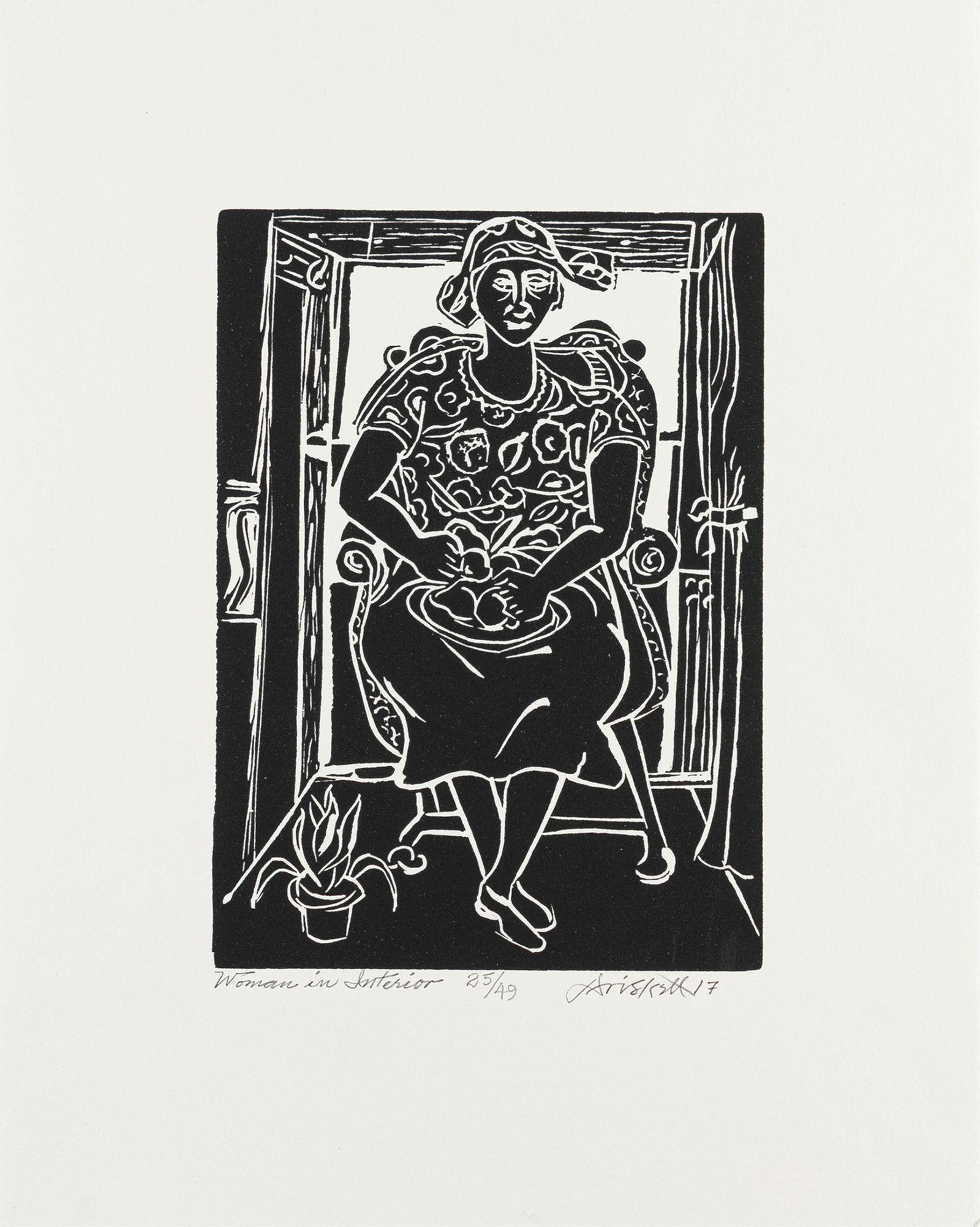 David C. Driskell, 1931-2020, Woman in Interior - 2