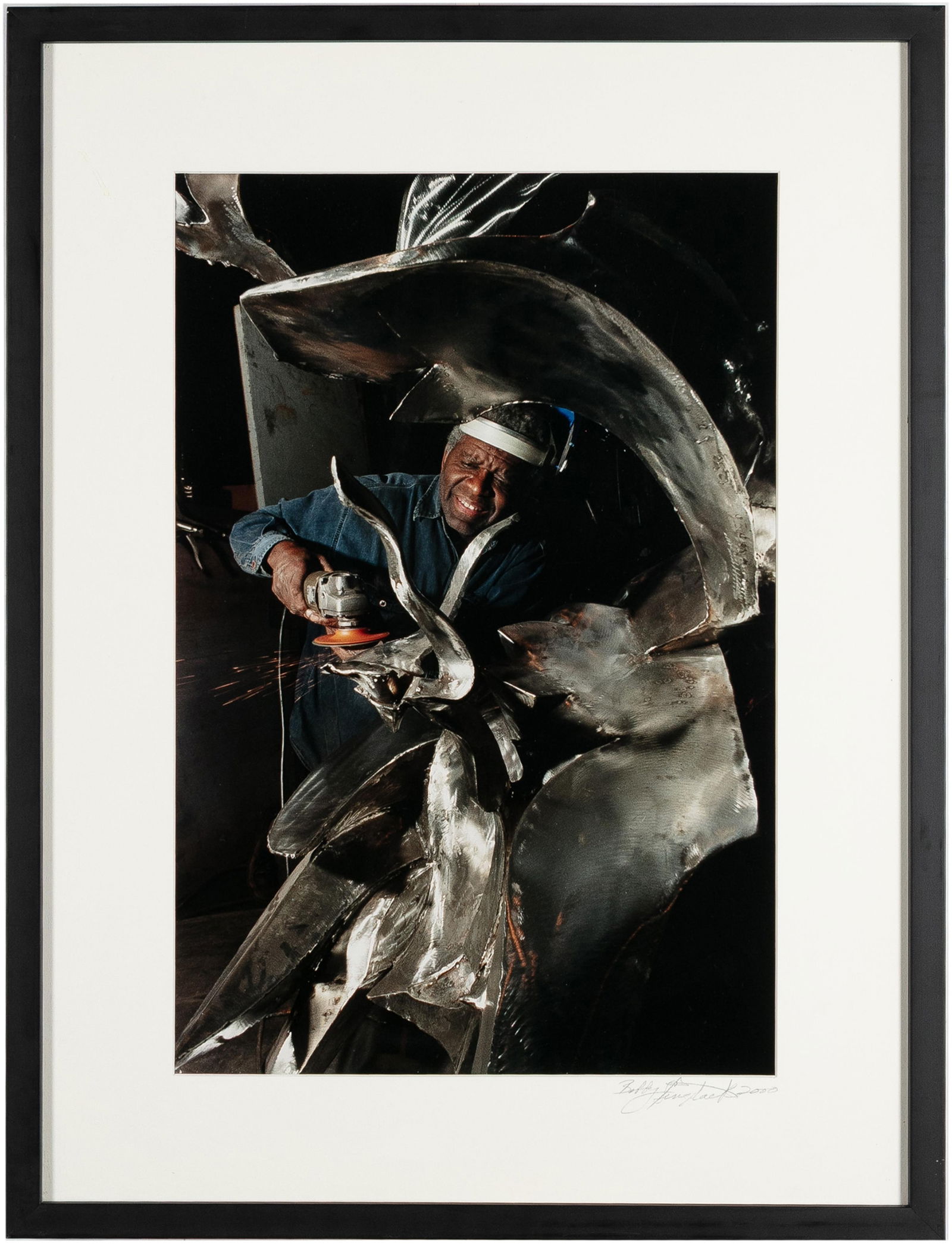 Robert (Bobby) A. Sengstacke, 1943-2017, untitled, Portrait of Richard Hunt - 2