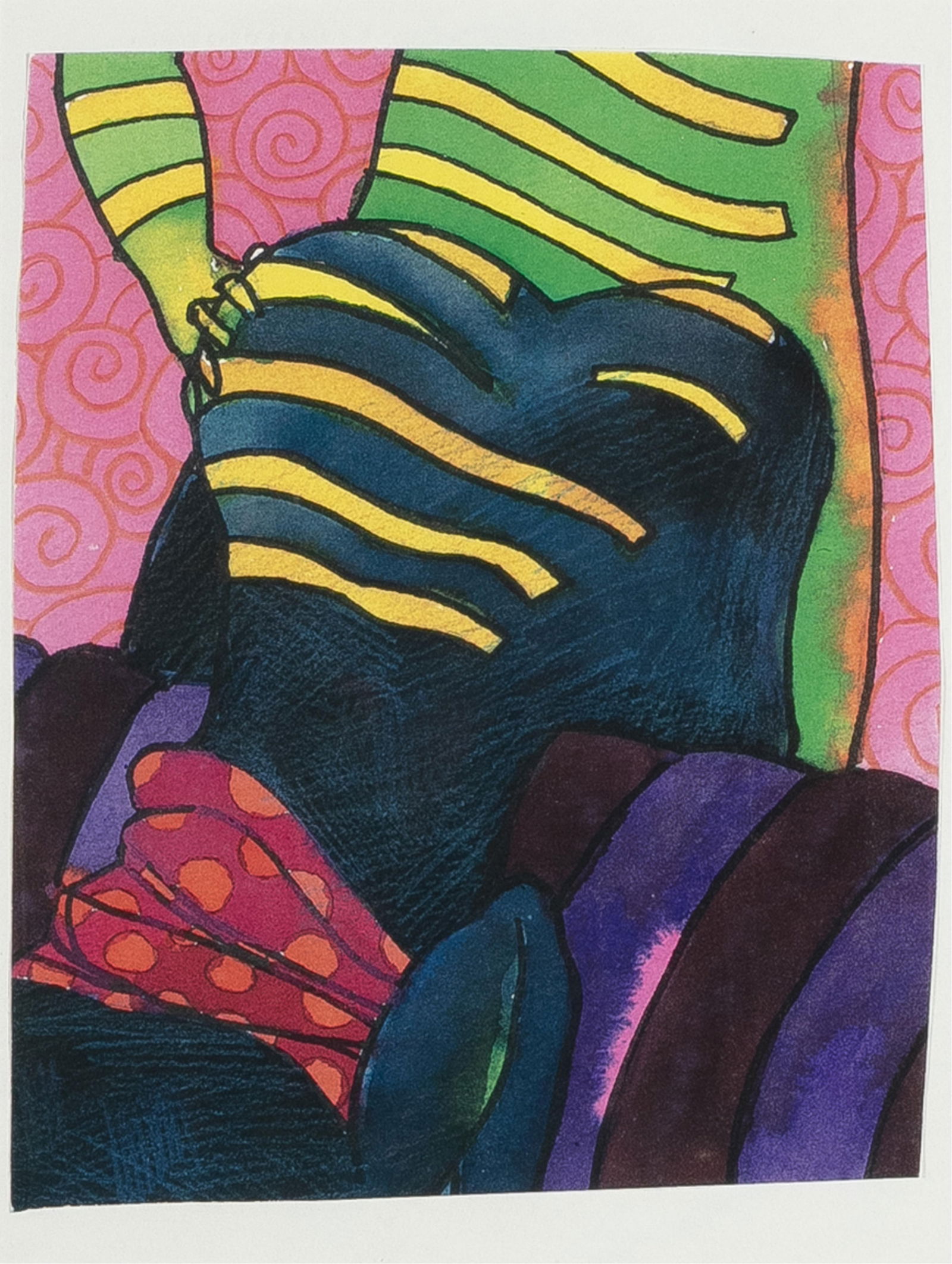 Alvin Demar Loving, 1935-2005, Soft Light in a Quiet Room Series: Alvin Demar Loving 1935-2005 Soft Light in a Quiet Room Series 2002 watercolor on paper 11-1/2 x 9-1/4 inches, (asymmetrical paper size) unsigned Provenance: James T. Parker Art Trust Collection,