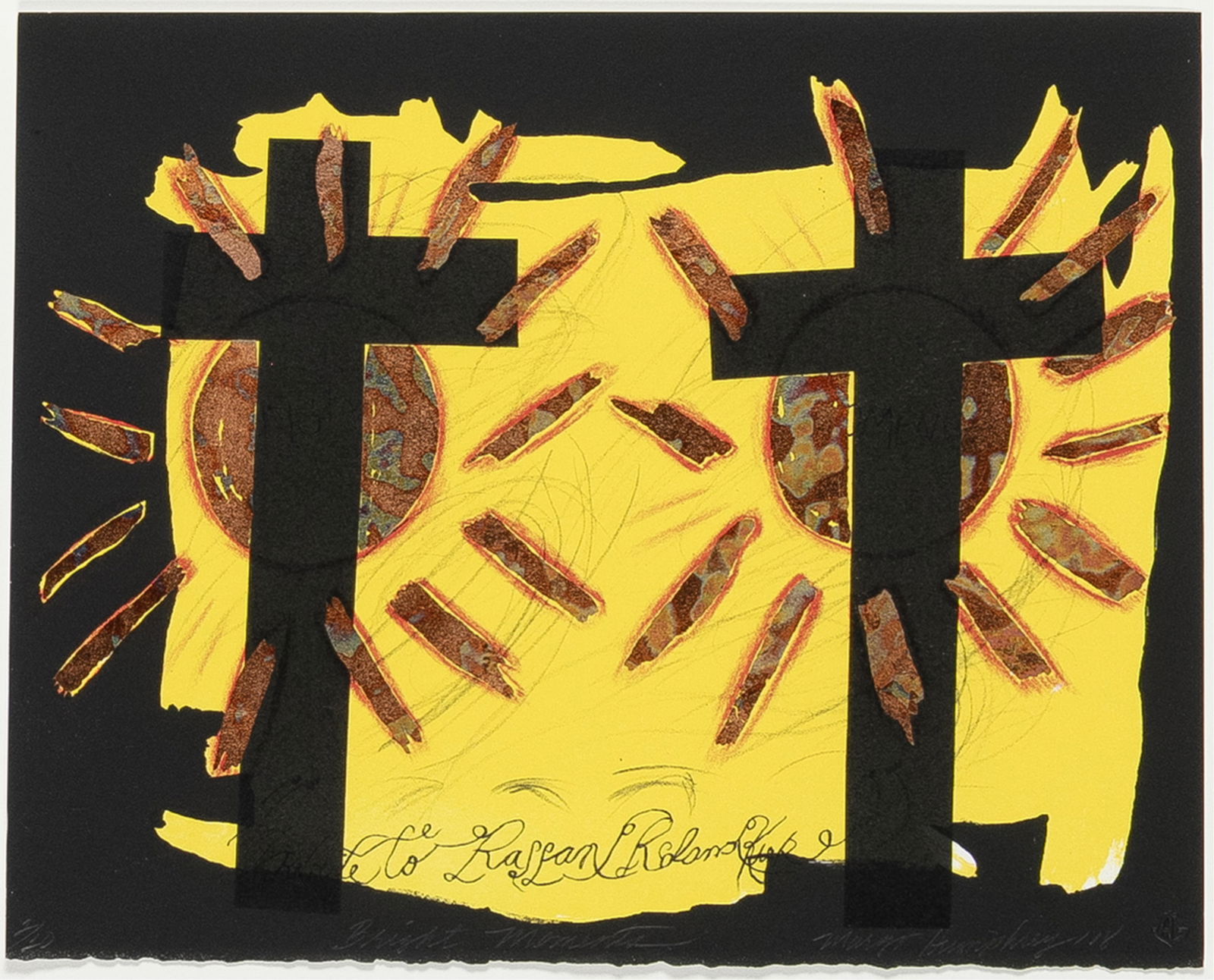 Margo Humphrey, b. 1942, Bright Moments: Margo Humphreyb. 1942Bright Moments2018color lithograph11-1/4 x 14 inchessigned, titled, dated and numbered 2/20Provenance: James T. Parker Art Trust Collection, Chicago, IL.