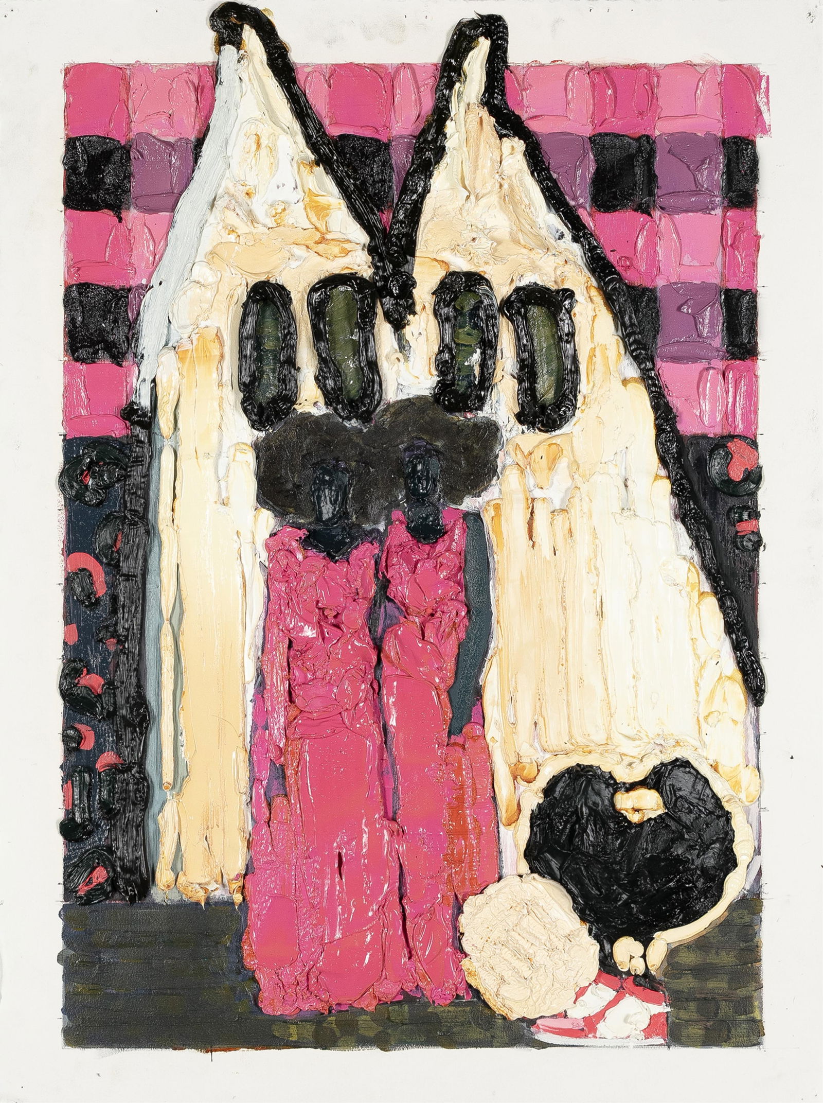 Lavaughan Jenkins, b. 1976, untitled: Lavaughan Jenkinsb. 1976untitledc. 2024acrylic on Arches paper28 x 19 inchesunsigned