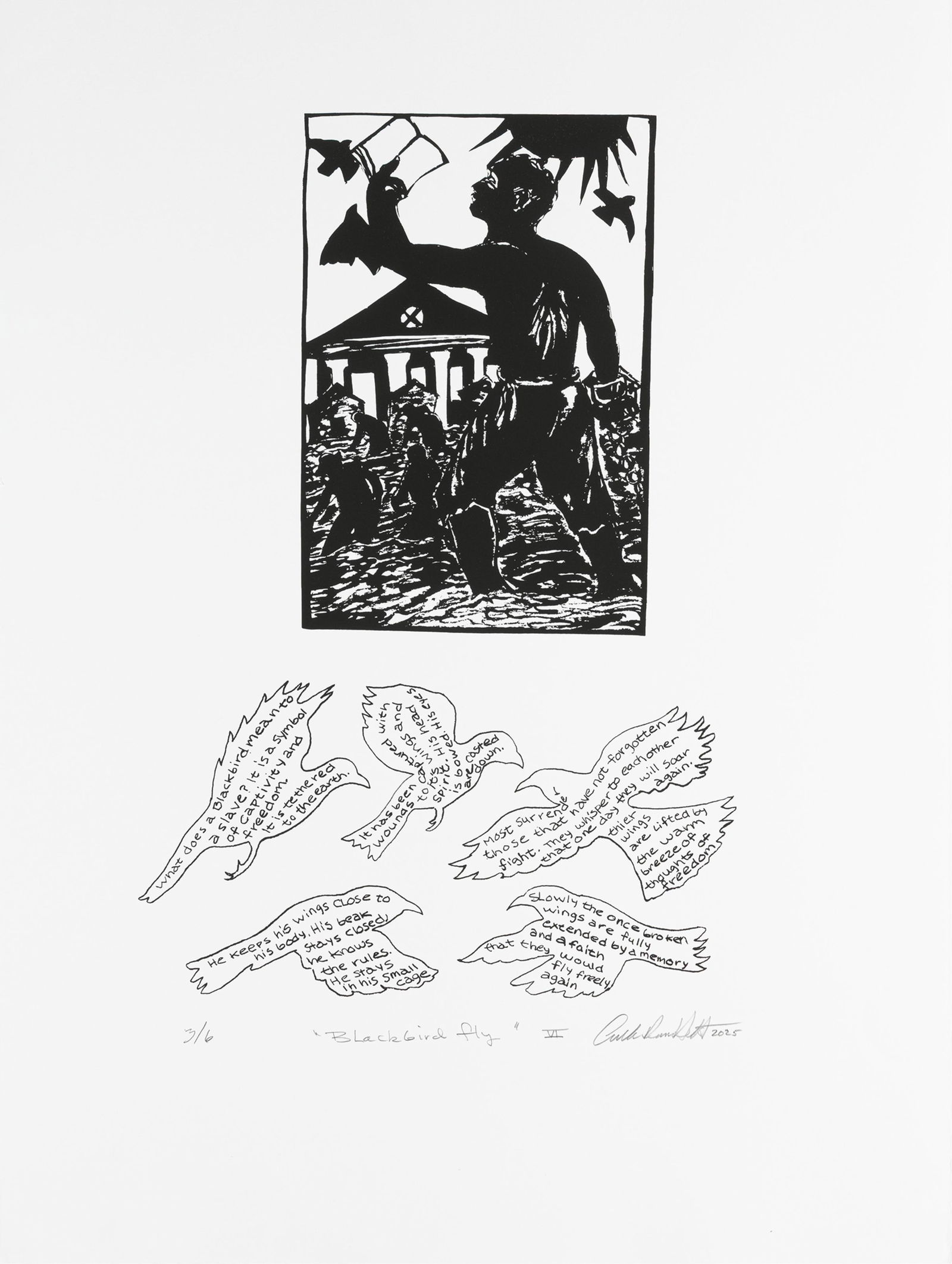 Curlee Raven Holton, b. 1951, Blackbird Fly (1 of 1)