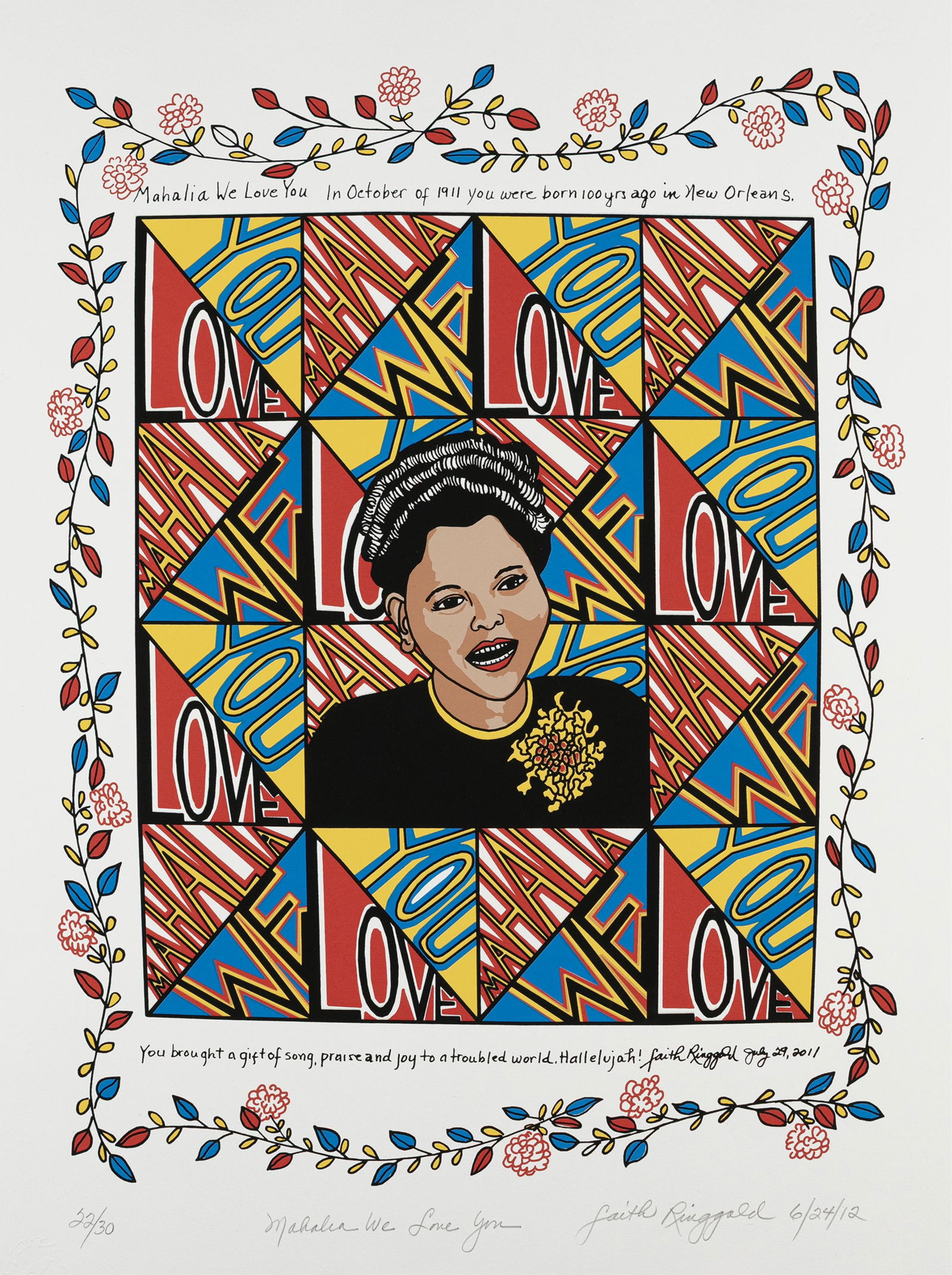 Faith Ringgold, 1930-2024, Mahalia We Love You (1 of 1)