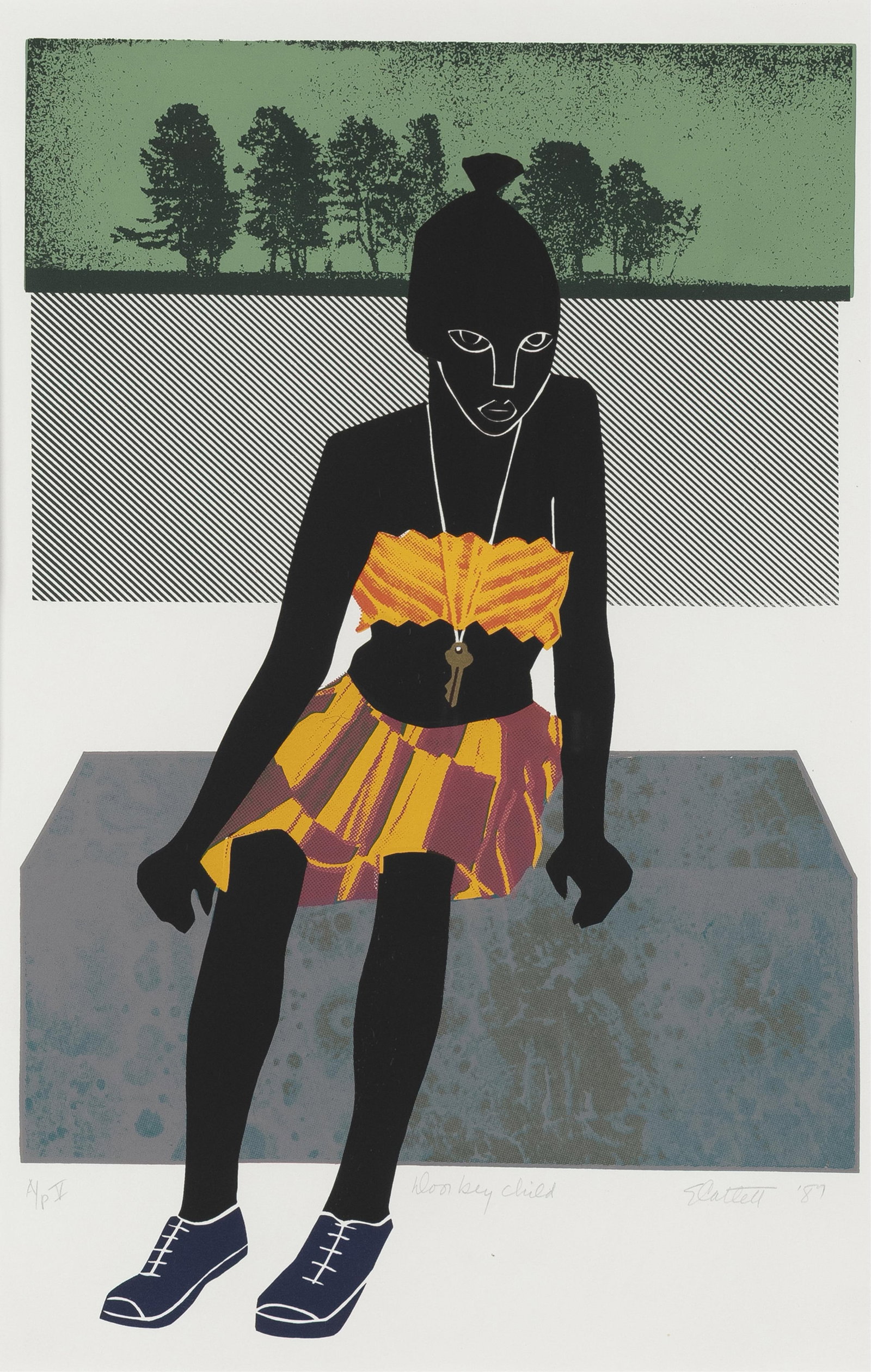 Elizabeth Catlett, 1915-2012, Door Key Child (alternative title: Latch Key Child) (1 of 1)