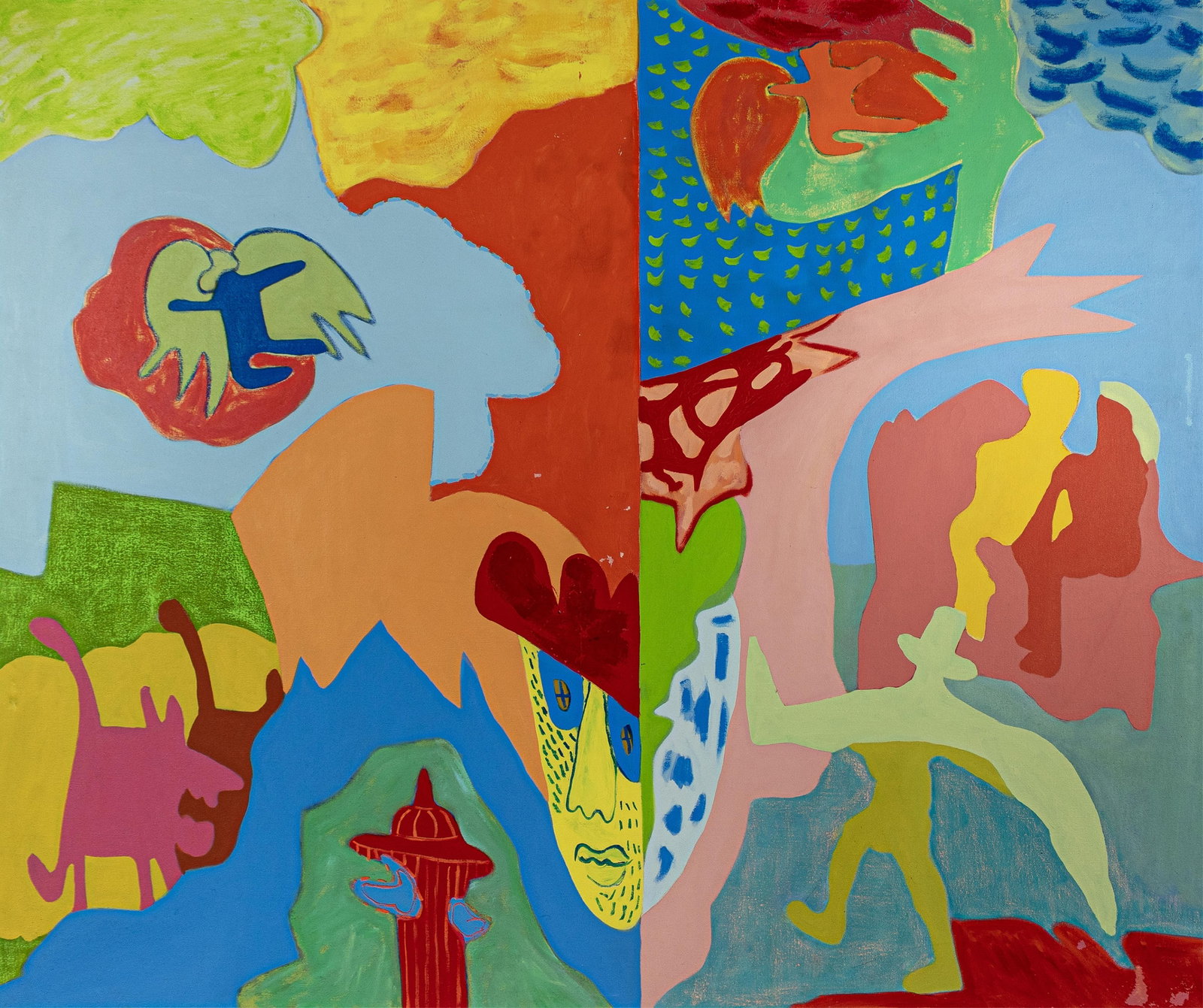 Lawrence Philp, b. 1949, In the Garden on the Beach or A Wander[er] Visits Thompsonville (1 of 1)