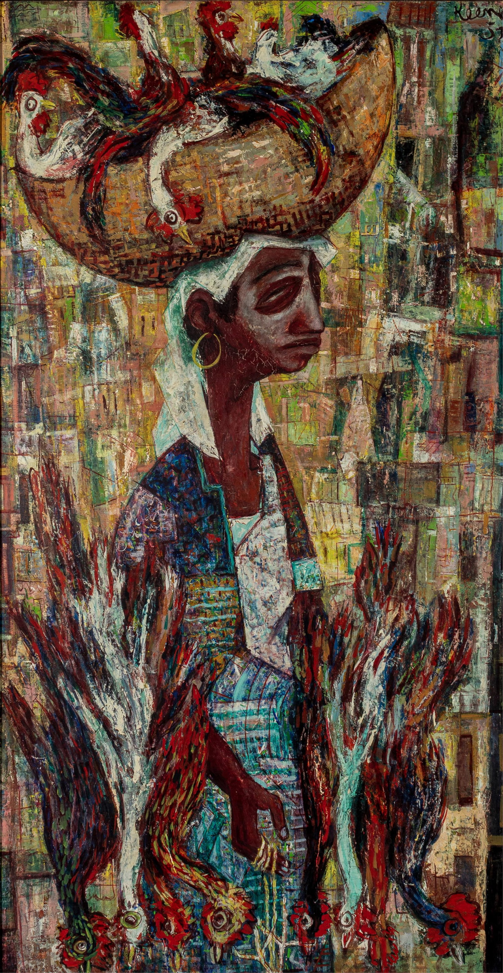 Paul Keene, Jr, 1920-2009, Haitian Chicken Vendor (1 of 2)