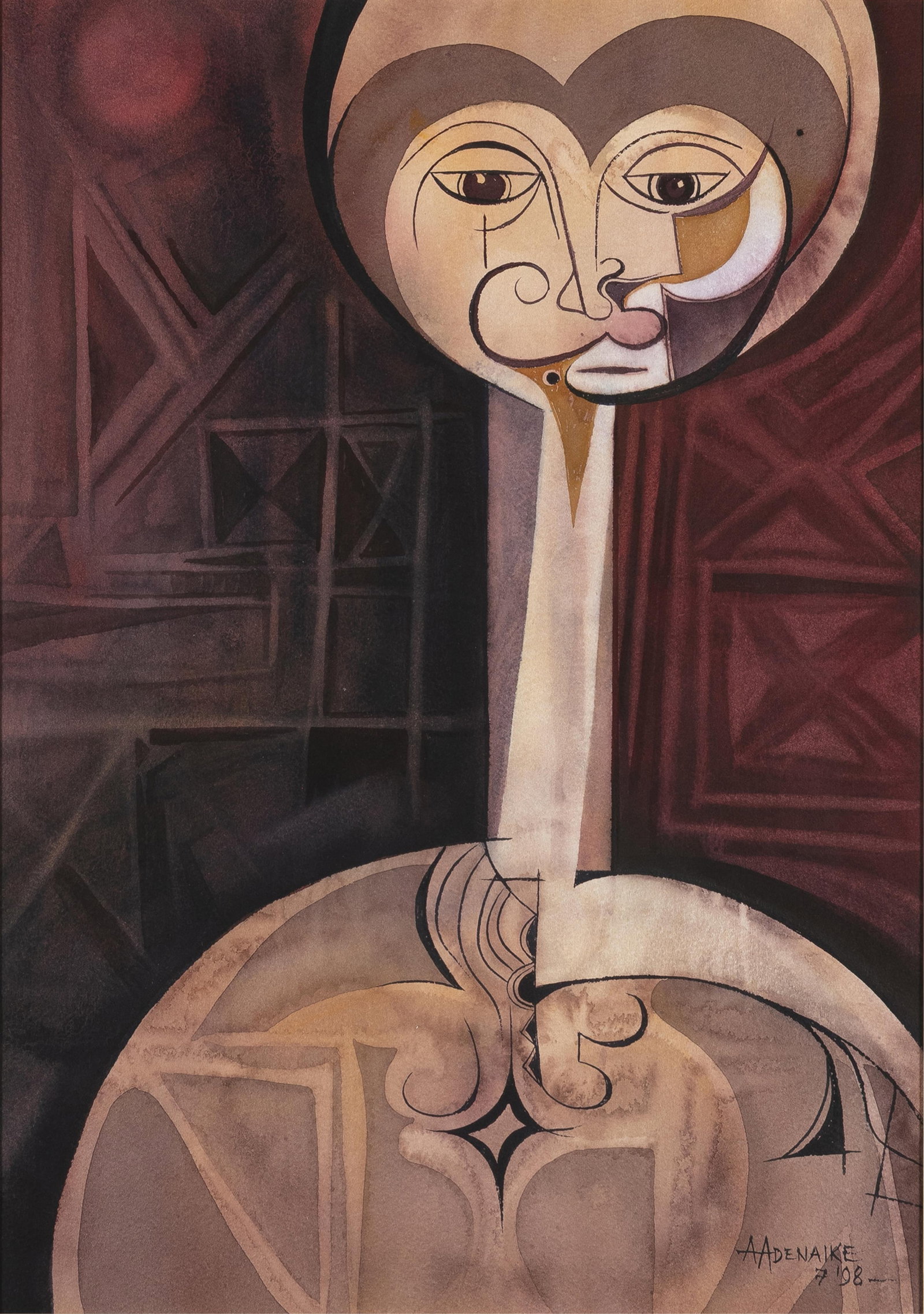Tayo Adenaike, Nigerian b. 1954, untitled (1 of 2)